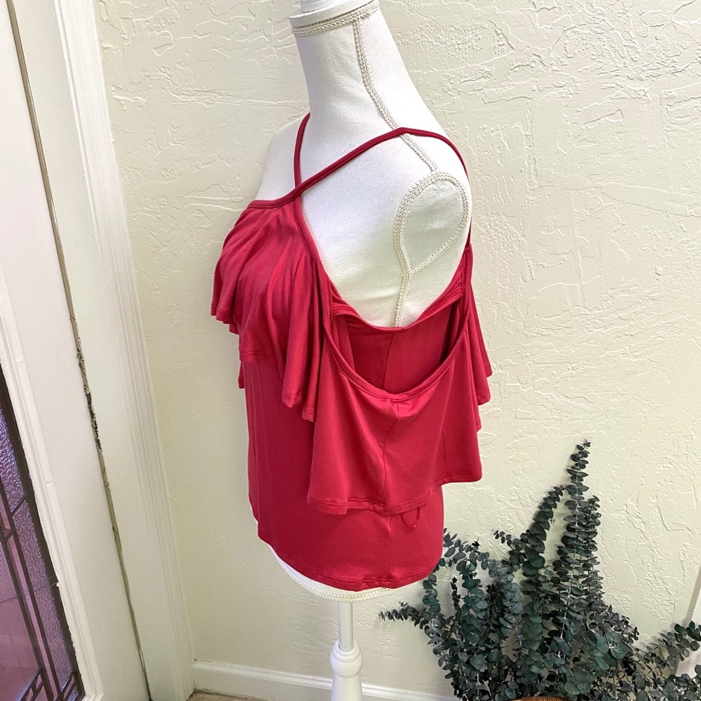 SOLD-NWT GIANNI BINI Cold Shoulder Flowy Blouse-L - Picture 5 of 8